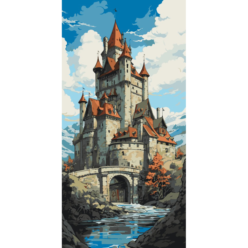 Картина за номерами "Казковий замок" 40x80 см Картина по номерам "Сказочный замок" 40x80 см