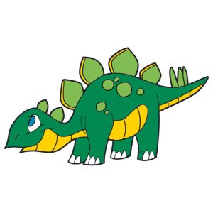 Дитяча розмальовка на полотні "Стегозаврик" 25х30 см