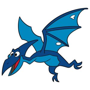 Дитяча розмальовка на полотні "Птерозаврик" 25х30 см