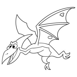 Alternative view of Дитяча розмальовка на полотні "Птерозаврик" 25х30 см