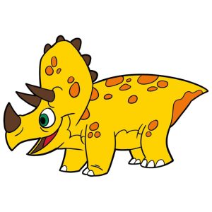 Дитяча розмальовка на полотні "Трицератопсик" 25х30 см