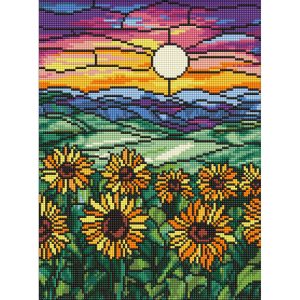 Алмазна мозаїка "Поле соняшників", 30х40 см
