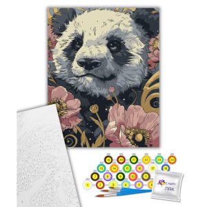 Alternative view of Картина по номерам "Цветочная пандочка" 40х50 см