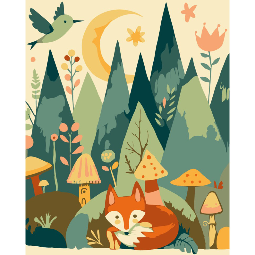 Картина за номерами "Вечірній ліс" 40х50 см Картина за номерами "Вечірній ліс" 40х50 см