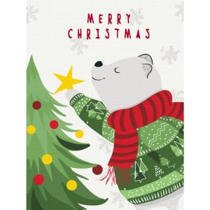 Картина за номерами "Полярний ведмедик", 30х40 см