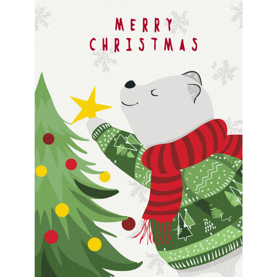 Картина за номерами "Полярний ведмедик", 30х40 см Картина за номерами "Полярний ведмедик", 30х40 см