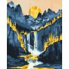 Картина за номерами "Золотий пейзаж" із металізованими фарбами 40х50 см