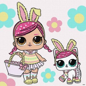 Картина за номерами "L.O.L. Surprise! Spring Bling Hops with Kittea", 40х40 см