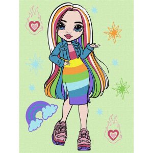 Картина за номерами "Rainbow High Amaya Raine", 30х40 см