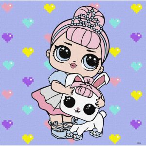 Картина за номерами "L.O.L. Surprise! TroopSurprise Crystal Queen With Crystal Bunny", 40х40 см