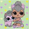 Картина за номерами "L.O.L. Surprise! TroopSurprise Kitty Queen With Kitty Kitty", 40х40 см