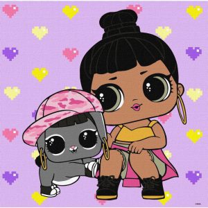 Картина за номерами "L.O.L. Surprise! TroopSurprise Honey Bun With Bunny Hun", 40х40 см