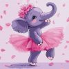 Картина по номерам "Слоник балерина" ©art_selena_ua, 30х30 см