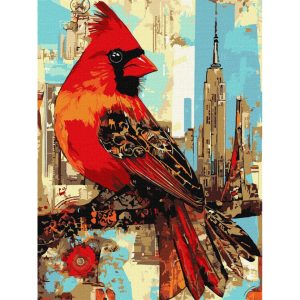 Картина за номерами "Міська пташка" ©art_selena_ua, 30х40 см