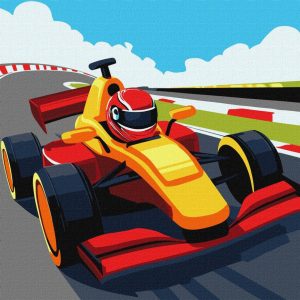 Картина за номерами "Яскраві перегони" ©art_selena_ua, 30х30 см