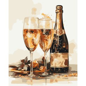 Картина за номерами "Ігристе на двох" 40х50 см