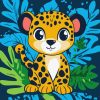 Картина за номерами "Веселий леопард", 30х30 см