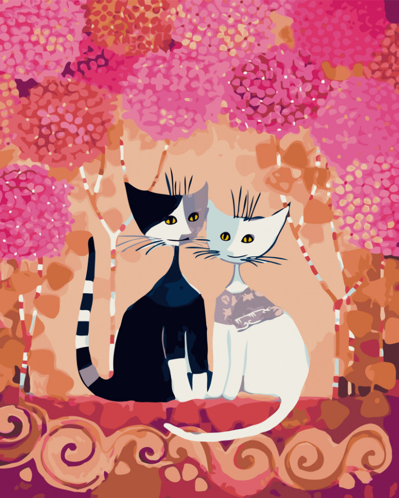 Картина за номерами. Brushme "Казкові котики" 40х50 см Картина за номерами. Brushme "Казкові котики" 40х50 см