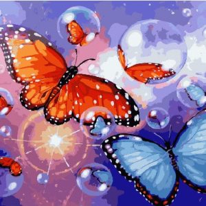 Картина за номерами. Brushme "Мильні метелики"