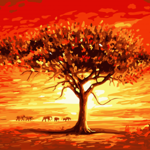 Картина за номерами. Art Craft "Золоте сонце Африки" 40 * 50 см