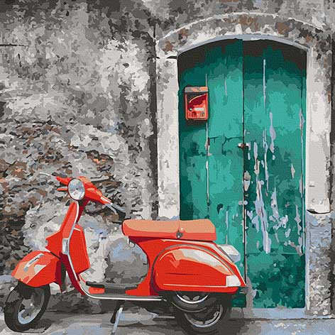 Картина за номерами. Art Craft "Сусідський мопед" 40 * 40 см Картина за номерами. Art Craft "Сусідський мопед" 40 * 40 см