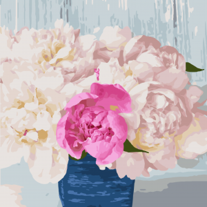 Картина по номерам. Art Craft "Перламутровые пионы" 40*50 см