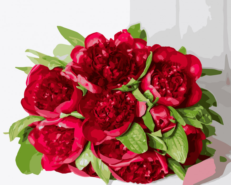 Картина за номерами. Art Craft "Рубіновий букет" 40 * 50 см Картина за номерами. Art Craft "Рубіновий букет" 40 * 50 см