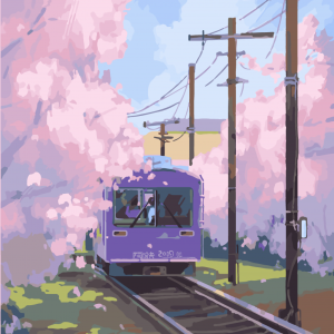 Картина за номерами. Art Craft "Поїзд до Сіндзюку" 40 * 50 см