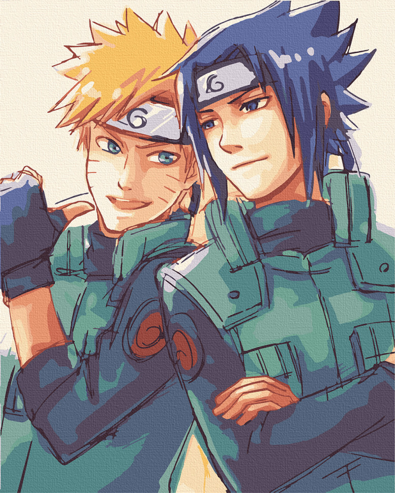 Картина за номерами. Art Craft "Наруто і Саске" 40 * 50 см Картина по номерам. Art Craft "Наруто и Саскэ" 40*50 см