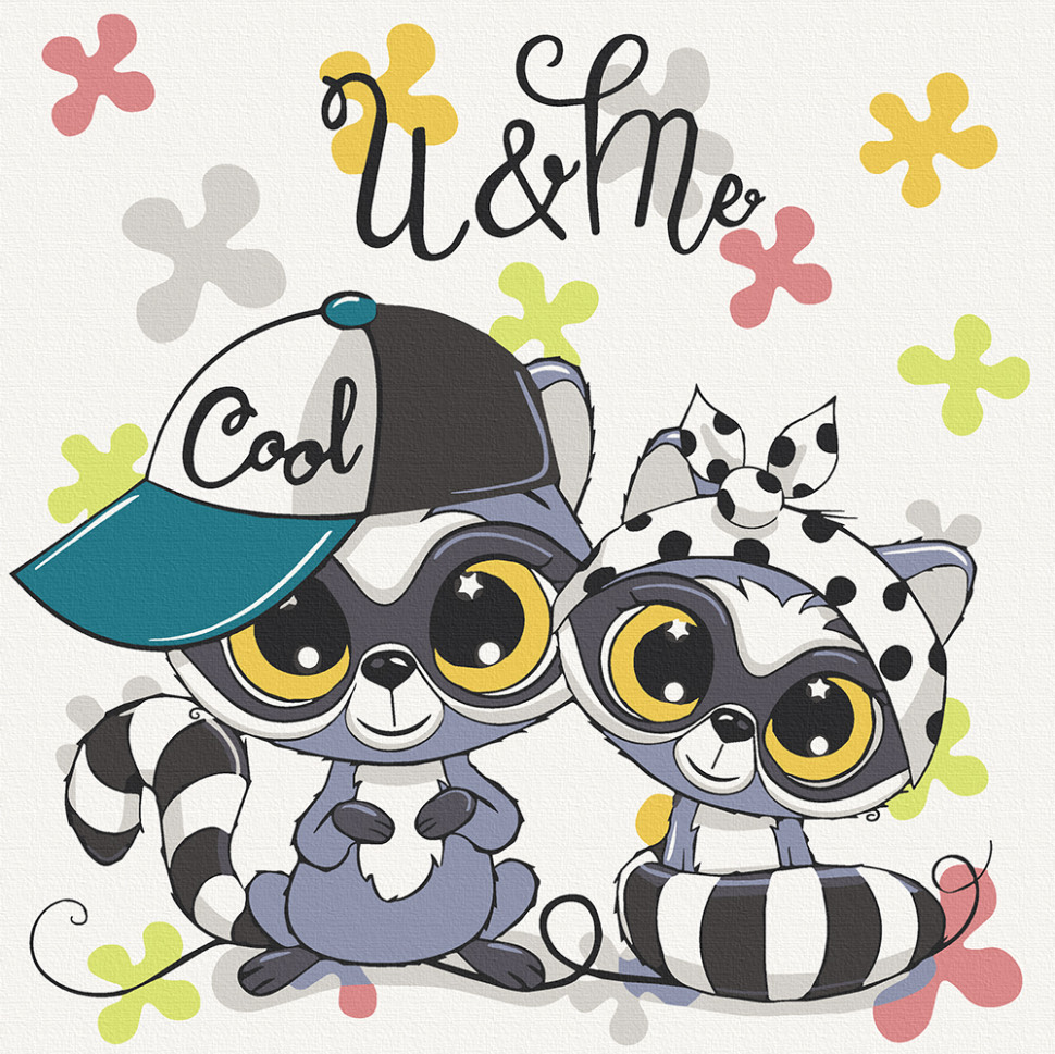 Картина за номерами. Art Craft "Круті єноти" 30х30 см Картина по номерам. Art Craft "Крутые еноты" 30х30 см