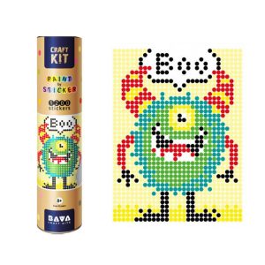 Картина за номерами стікерами в тубусі "Монстрик", 1200 стікерів. 33х48 см