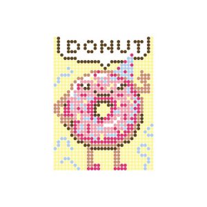 Alternative view of Картина за номерами стікерами в тубусі "Пончик" 1200 стікерів, 33х48 см