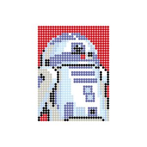 Alternative view of Картина за номерами стікерами в тубусі "Робот синій" (R2D2), 1200 стікерів, 33х48 см