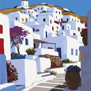 Картина по номерам "Санторини. Греция" 40 х 50 см