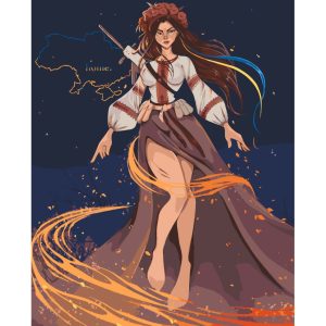 Картина по номерам "Несокрушимая"  ©LIEN_ILLUSTRATION 40х50 см