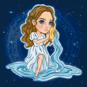 Картина по номерам "Знаки зодиака. Водолей"  ©VIKTORIA.GRO.ART 40х40 см