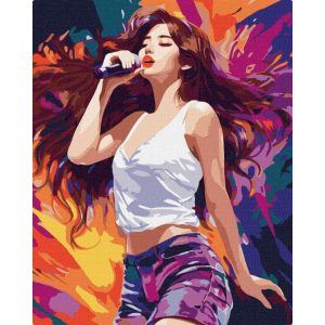 Картина по номерам "Волшебная певица" 40х50 см