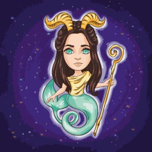 Картина по номерам "Знаки зодиака. Козерог" 40х40 см