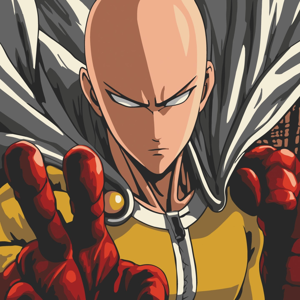 Картина за номерами "One-Punch Man" 40х40 см Картина за номерами "One-Punch Man" 40х40 см