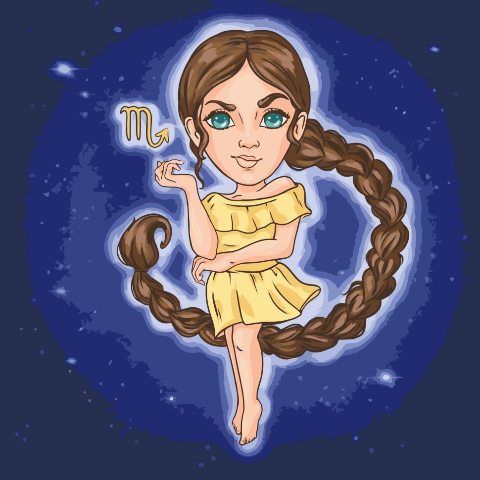 Картина за номерами "Знаки зодіаку. Скорпіон" 40х40 см Картина по номерам "Знаки зодиака. Скорпион" 40х40 см