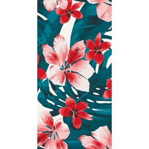 Картина по номерам "Тропические цветы" 40х80 см