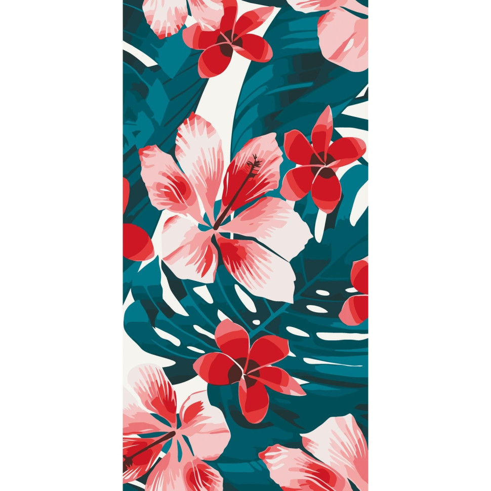 Картина за номерами "Тропічні квіти" 40х80 см Картина по номерам "Тропические цветы" 40х80 см