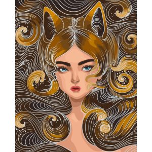Картина по номерам "Загадочная лисичка" ©POLLYPOP92 40х50 см