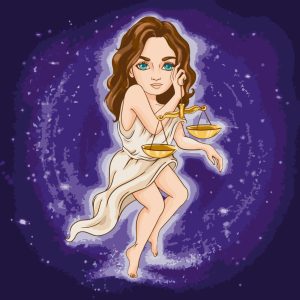 Картина по номерам "Знаки зодиака. Весы"  ©VIKTORIA.GRO.ART 40х40 см