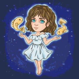 Картина по номерам "Знаки зодиака. Рыбы"  ©VIKTORIA.GRO.ART 40х40 см