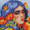 Алмазна мозаїка без підрамника "Синьоока весна" 30х30см