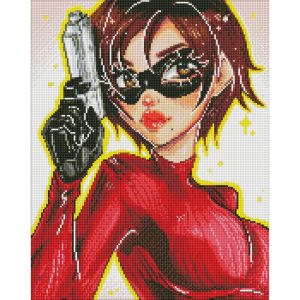 Алмазна мозаїка "Дівчина-агент" 40х50 см