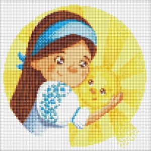 Алмазна мозаїка без підрамника "Сонечко" 30х30 см