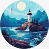 Картина за номерами "Яскравий маяк" d26 см