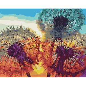 Картина по номерам "Одуванчики на закате", 40x50 см